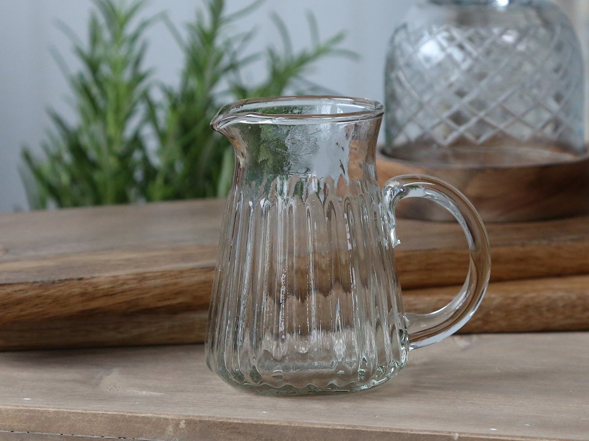 Chic Antique Glas Kännchen mit Rillen Preview Image