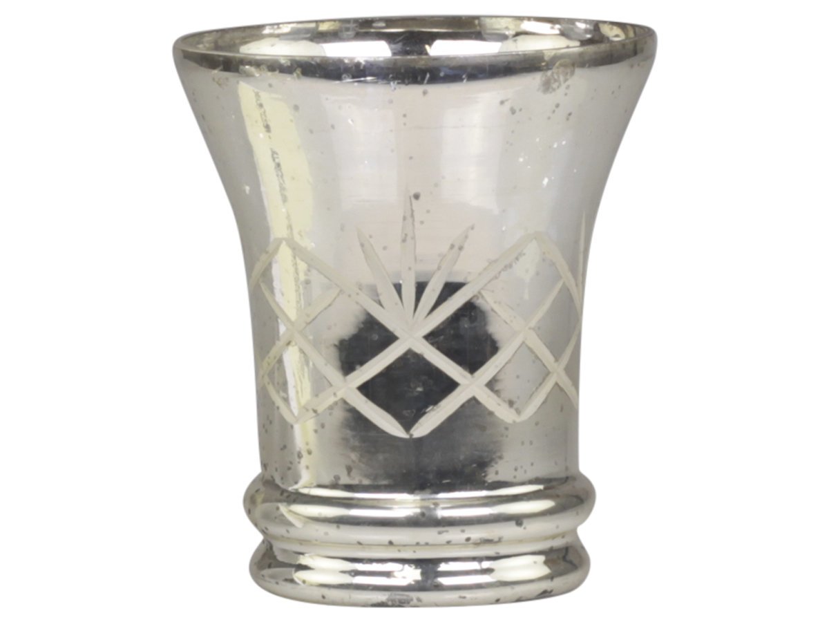 Chic Antique Glas Kerzenhalter mit Gravur Preview Image