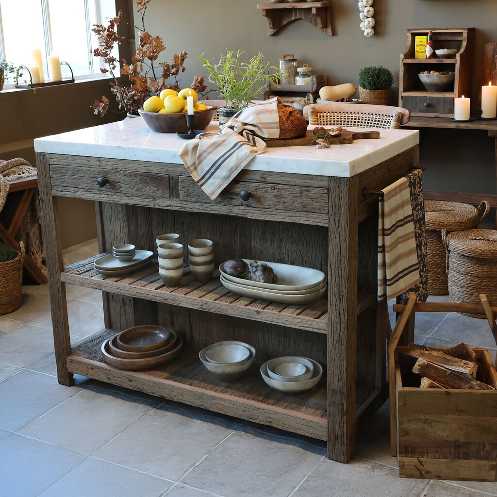 Chic Antique Grimaud Anrichtetisch mit Marmorplatte Preview Image