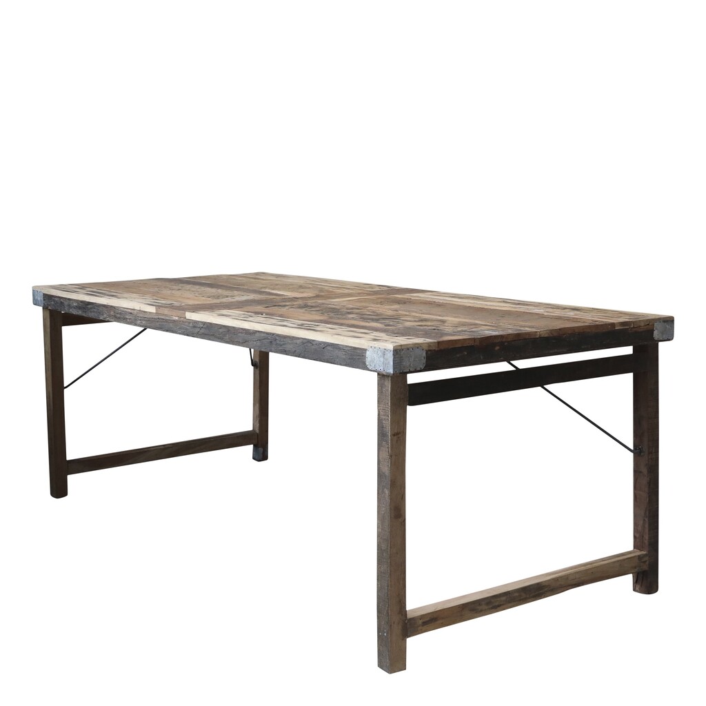 Chic Antique Grimaud großer alter Esstisch aus Holz Preview Image