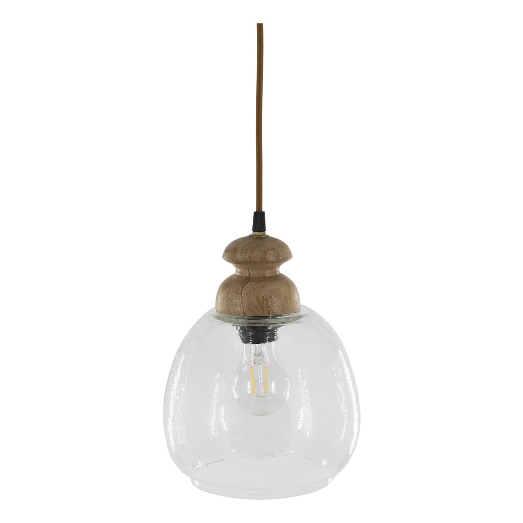 Chic Antique Hängelampe, Lampe mit Holzzierhülse Preview Image