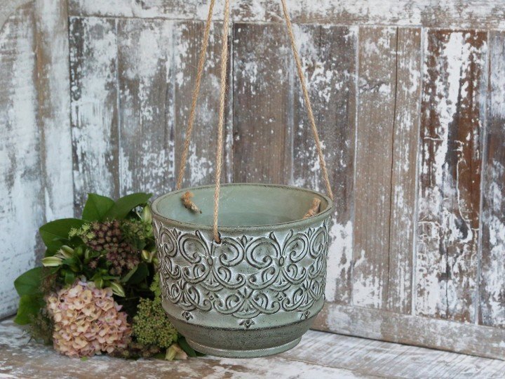 Impressionen zu Chic Antique Hängetopf mit Muster, Bild 1