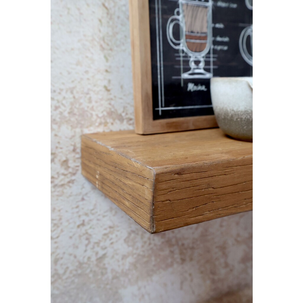 Halterloses Regalbrett aus Holz