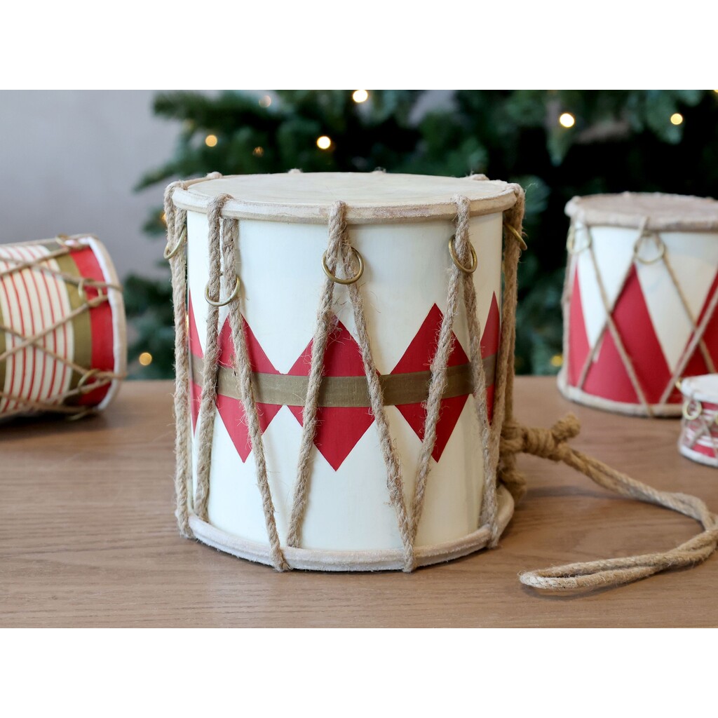 Handgemachte Vintage Trommel mit Leder