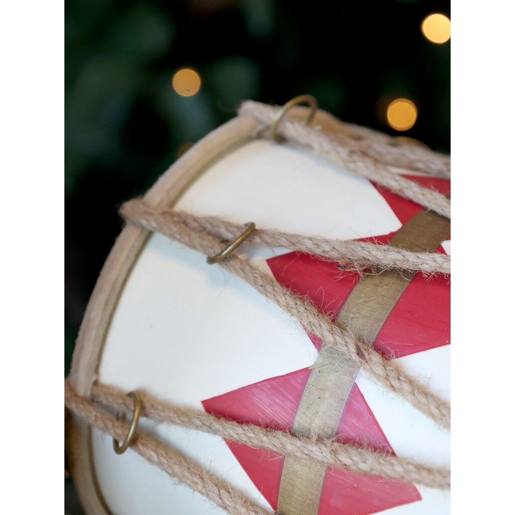 Handgemachte Vintage Trommel mit Leder