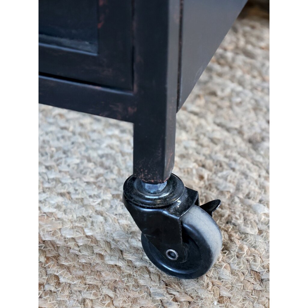 Industrial Vitrinenschrank Factory Rädern mit Glastüren