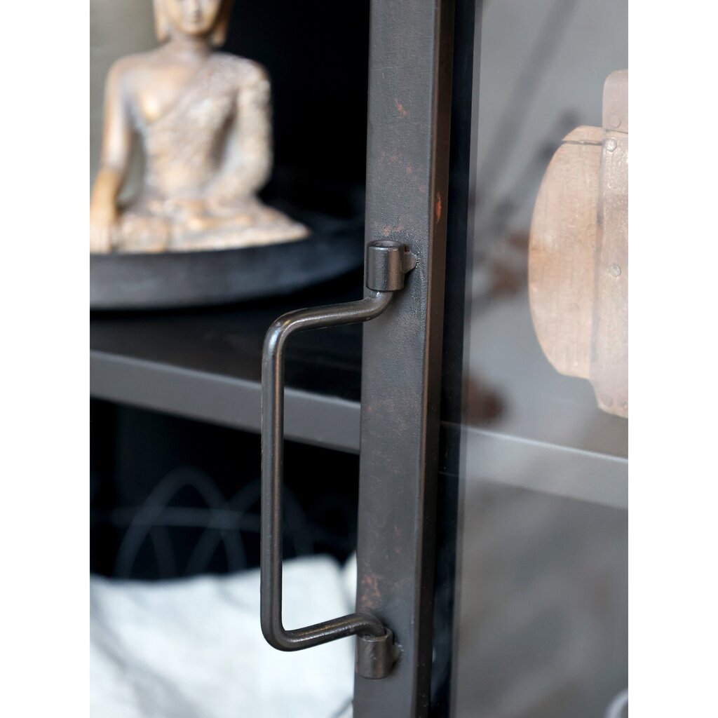 Industrial Vitrinenschrank Factory Rädern mit Glastüren