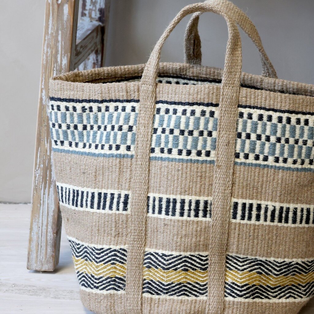 Jute Korbtasche mit Henkel