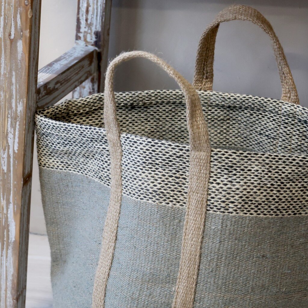 Jute Korbtasche mit Henkel