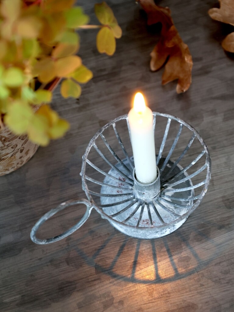 Chic Antique Kammerleuchter für Spitzkerzen - Zink