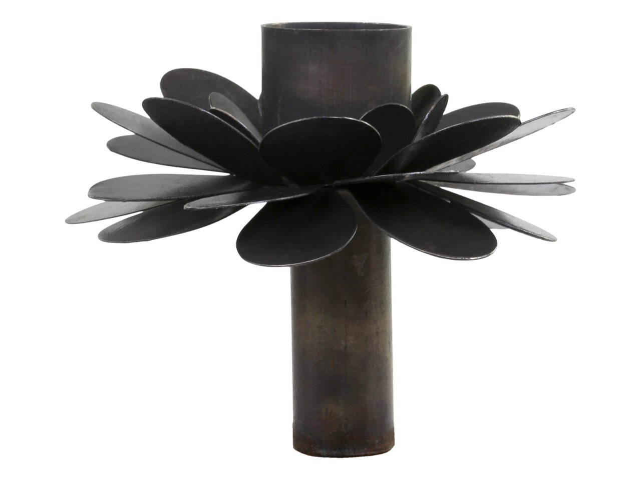 Kerzenhalter Flaschenaufsatz mit Blumen