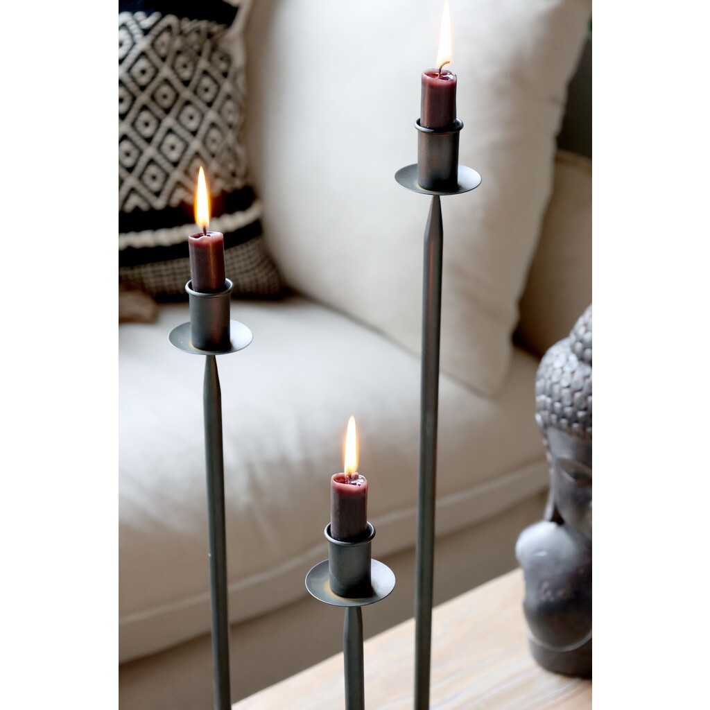 Kerzenständer antik schwarz aus Eisen