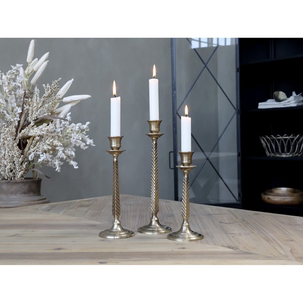 Kerzenständer für Stabkerze antique messing