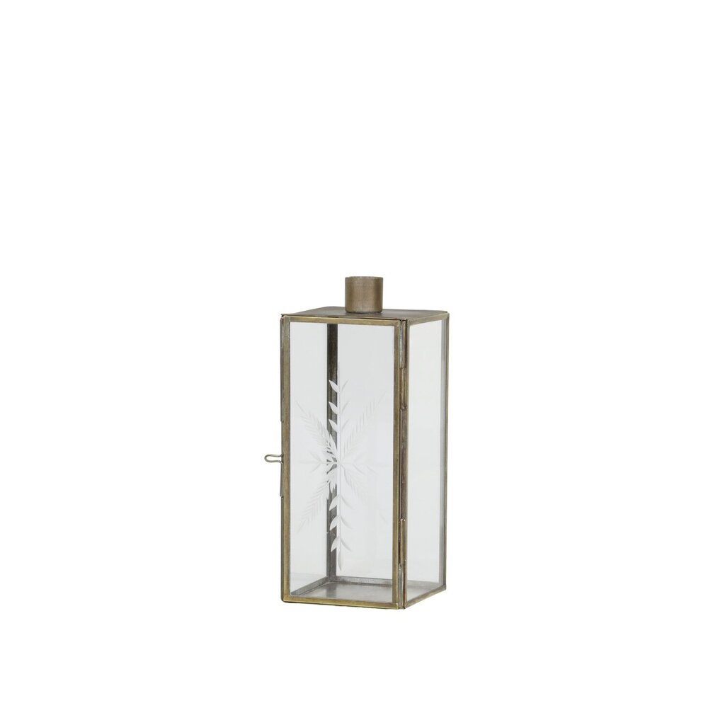 Kerzenständer Glas und Metall mit Schliff