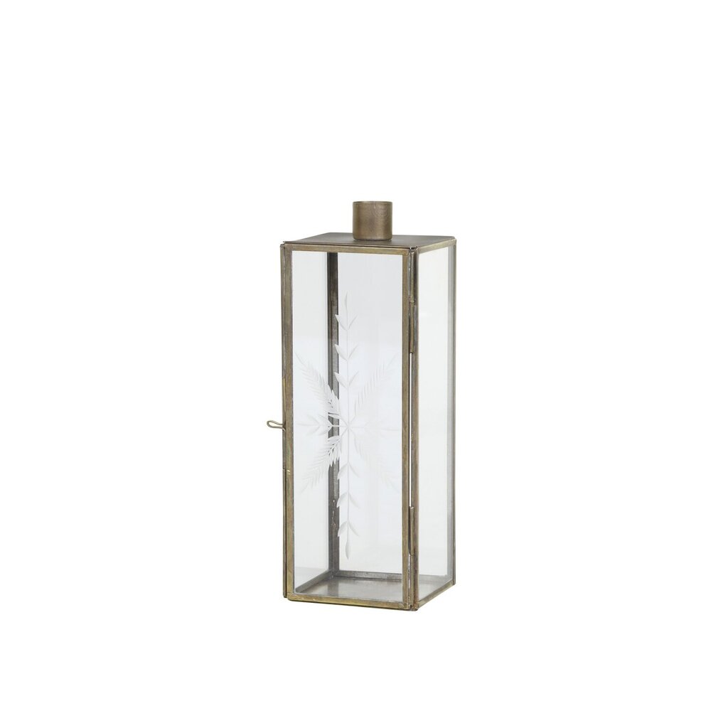 Kerzenständer Glas und Metall mit Schliff