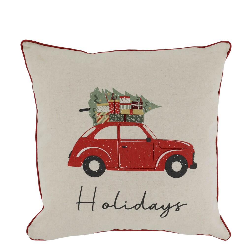 Chic Antique Kissenbezug Holidays mit Auto Preview Image