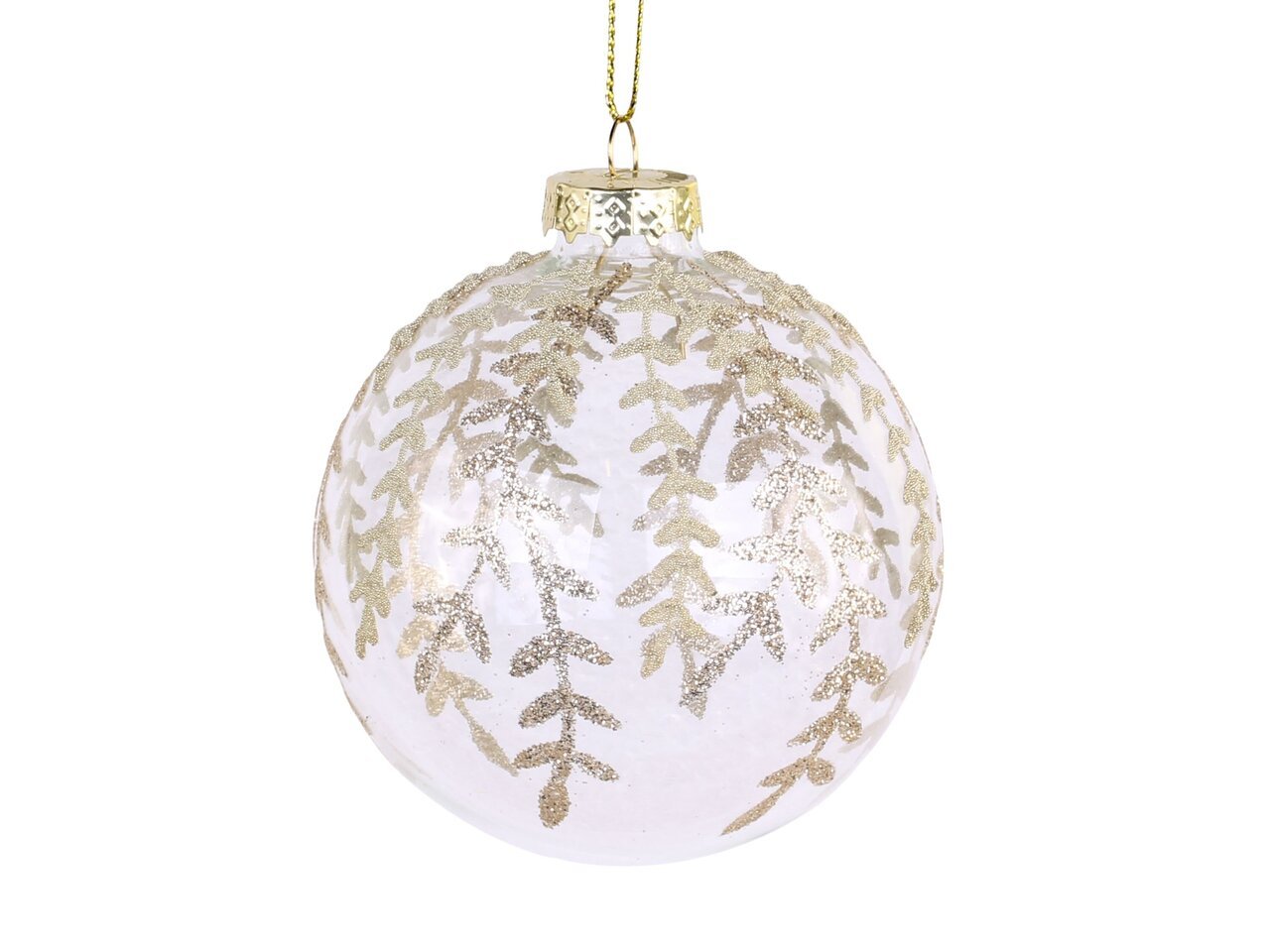 Klare Weihnachtskugel mit Glitzer