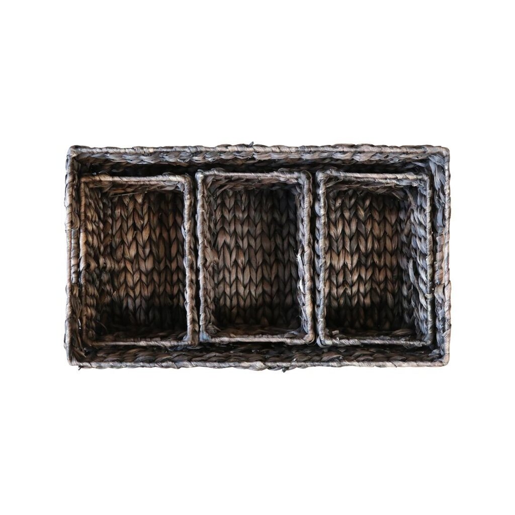 Korb 4er-Set aus Wasserhyazinthe