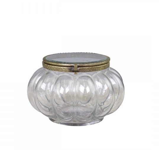 Chic Antique Kürbisglas mit Messing Dekor Preview Image