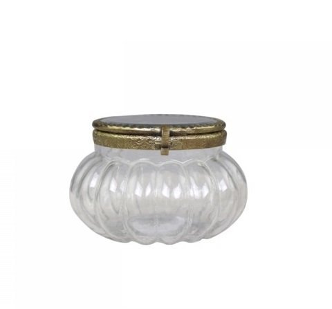 Chic Antique Kürbisglas mit Messing Dekor