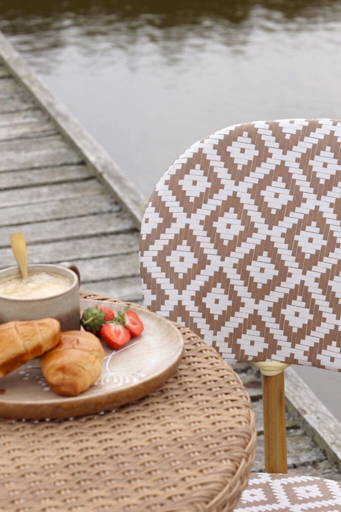 Chic Antique La Rochelle Bistrostuhl Geflochten | Skandinavische Gartenmöbel