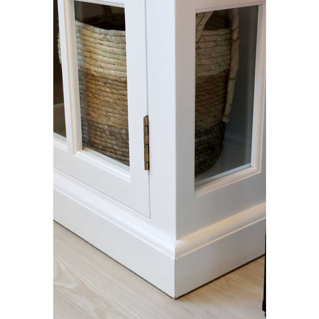 Landhaus Vitrinenschrank Marseille mit 4 Türen und 4 Schubladen