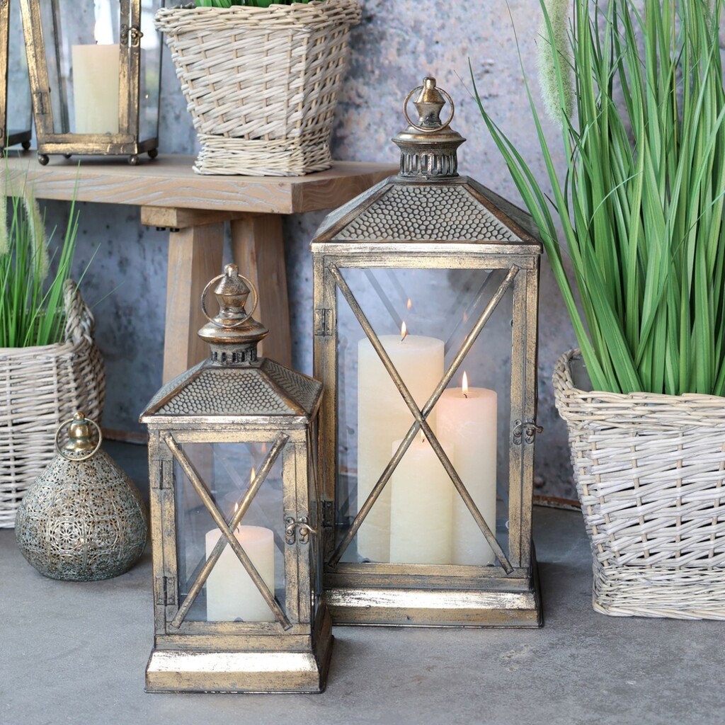 Chic Antique Laternen-Set im Französischen Landhausstil