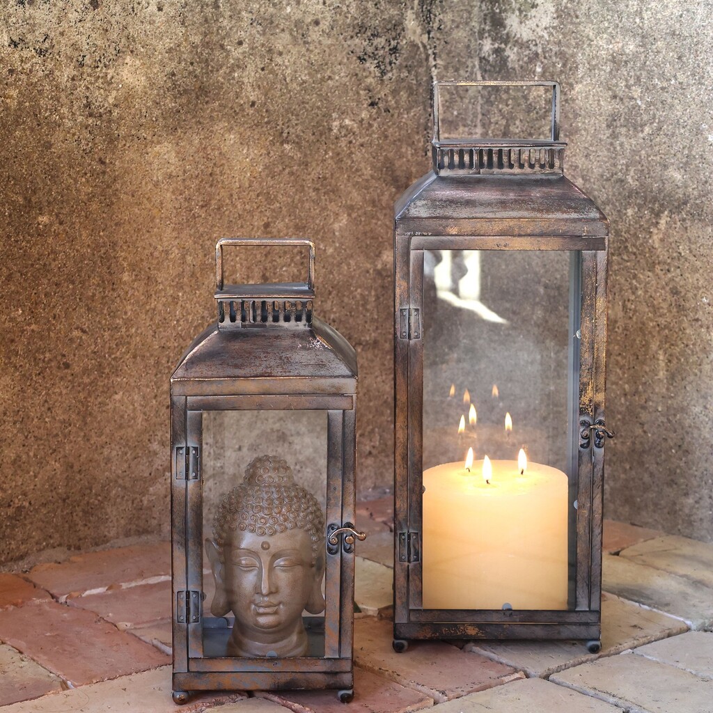 Laternen mit Rillen 2er-Set