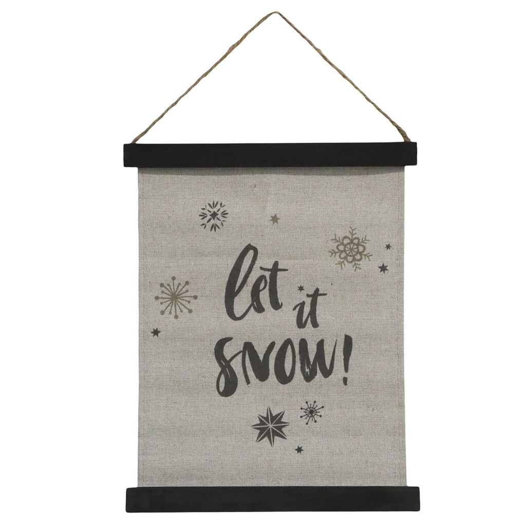 Chic Antique Leinwandbild Let It Snow Preview Image