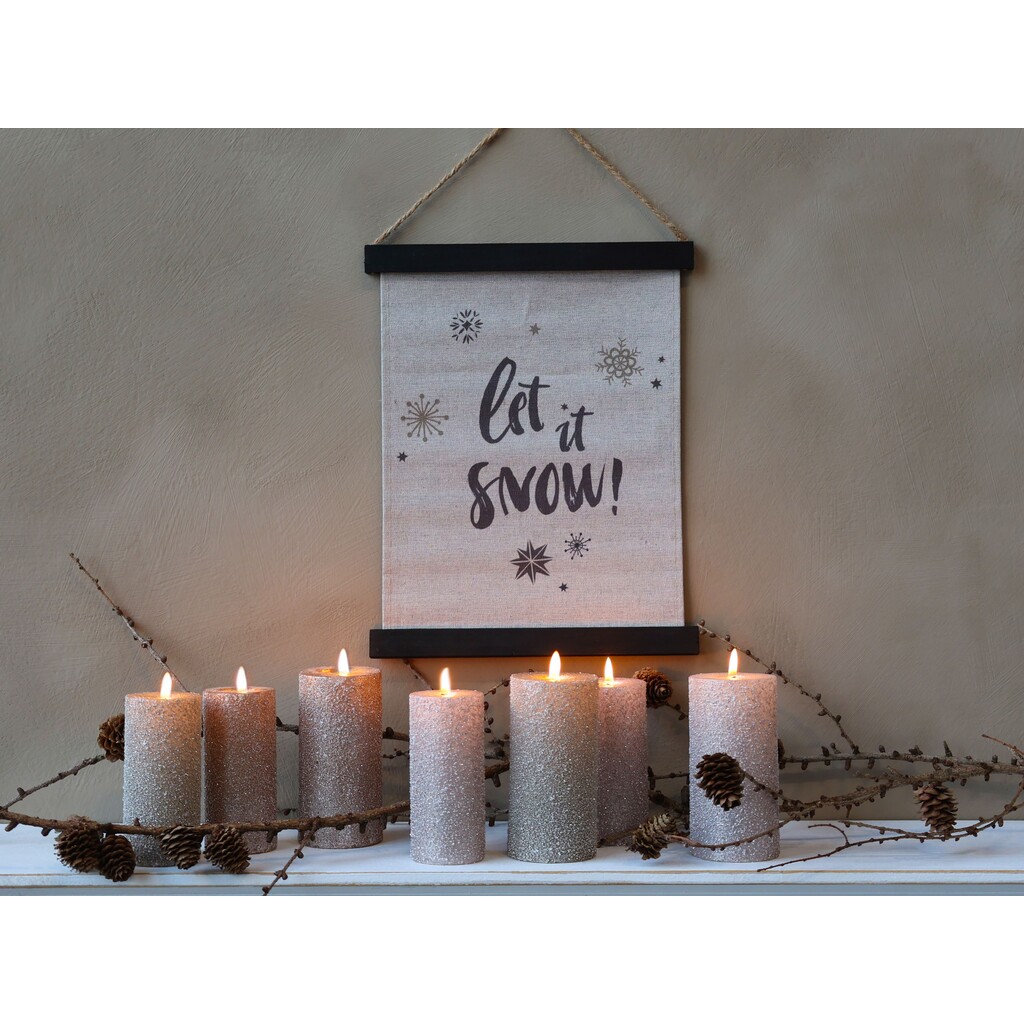 Chic Antique Leinwandbild Let It Snow Preview Image