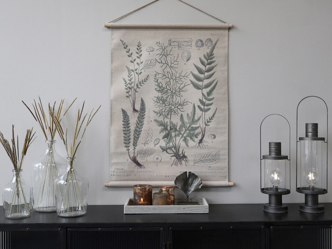 Chic Antique Leinwandbild zum Aufhängen mit Pflanzenmotiv Preview Image