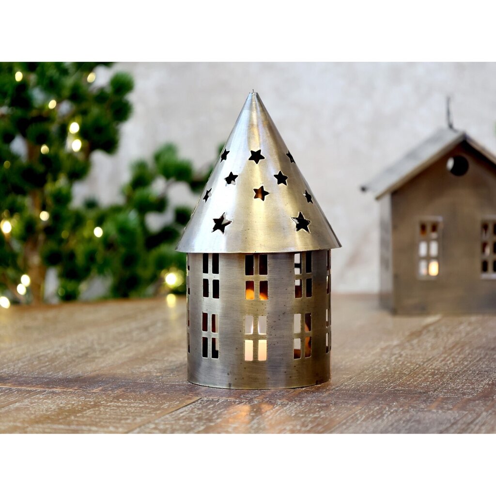 Lichthaus aus Metall, rund