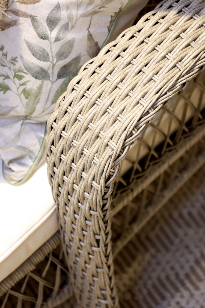 Chic Antique Liegestuhl mit Rädern – Geflochten, Landhausstil