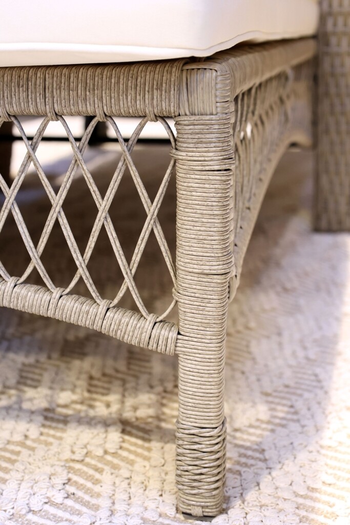 Chic Antique Liegestuhl mit Rädern – Geflochten, Landhausstil