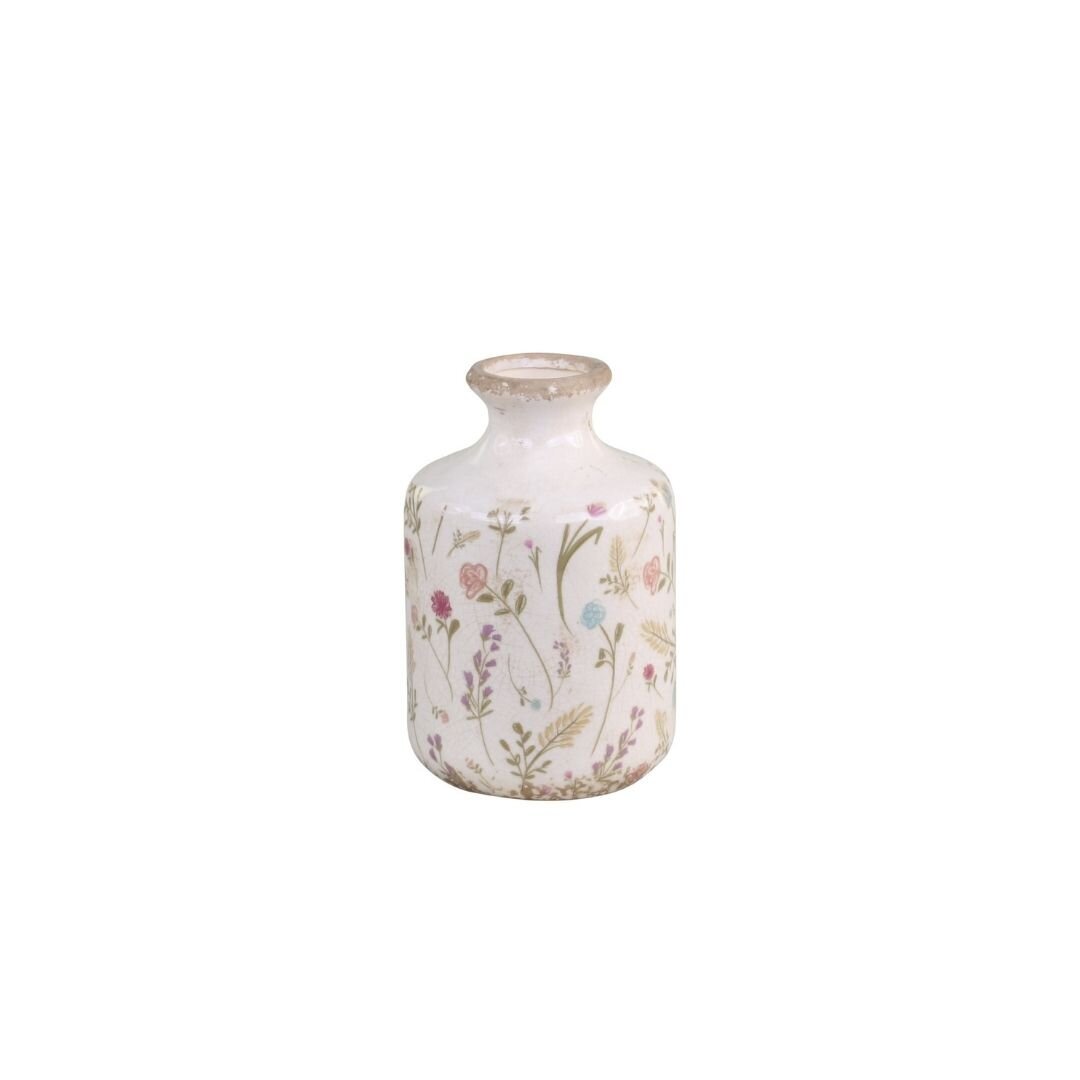 Chic Antique Meaux Flasche mit Blumenmuster Preview Image