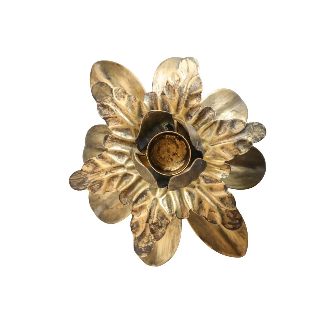 Messing Kerzenhalter mit Blättern für Vase, Flasche