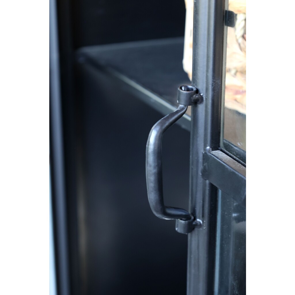 Metall Vitrinenschrank mit 2 Türen und Regalen