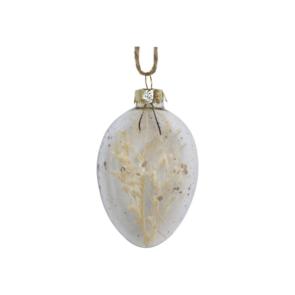 Osterei aus Glas mit Blumen