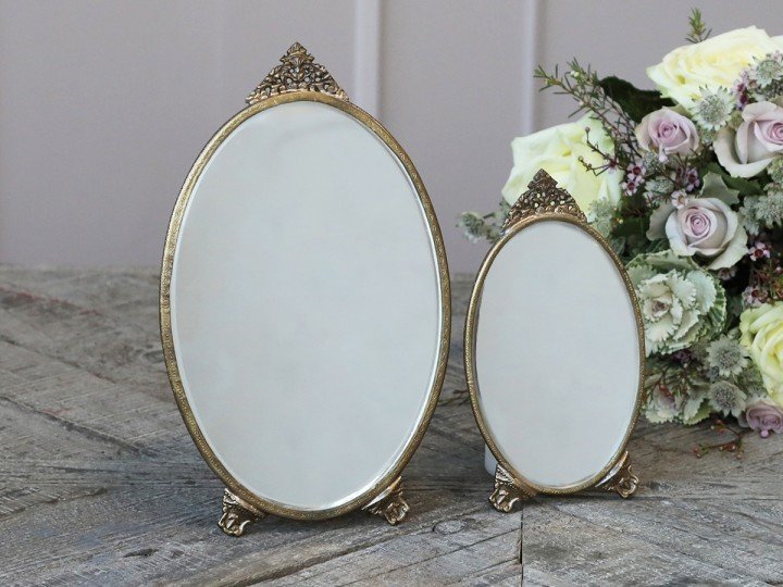 Chic Antique Ovaler Spiegel mit Dekor Preview Image