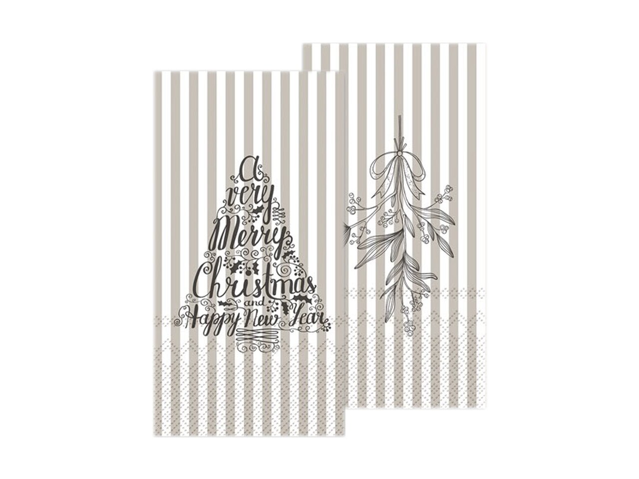 Chic Antique Papierserviette mit Mistelzweig und Weihnachstbaum Preview Image