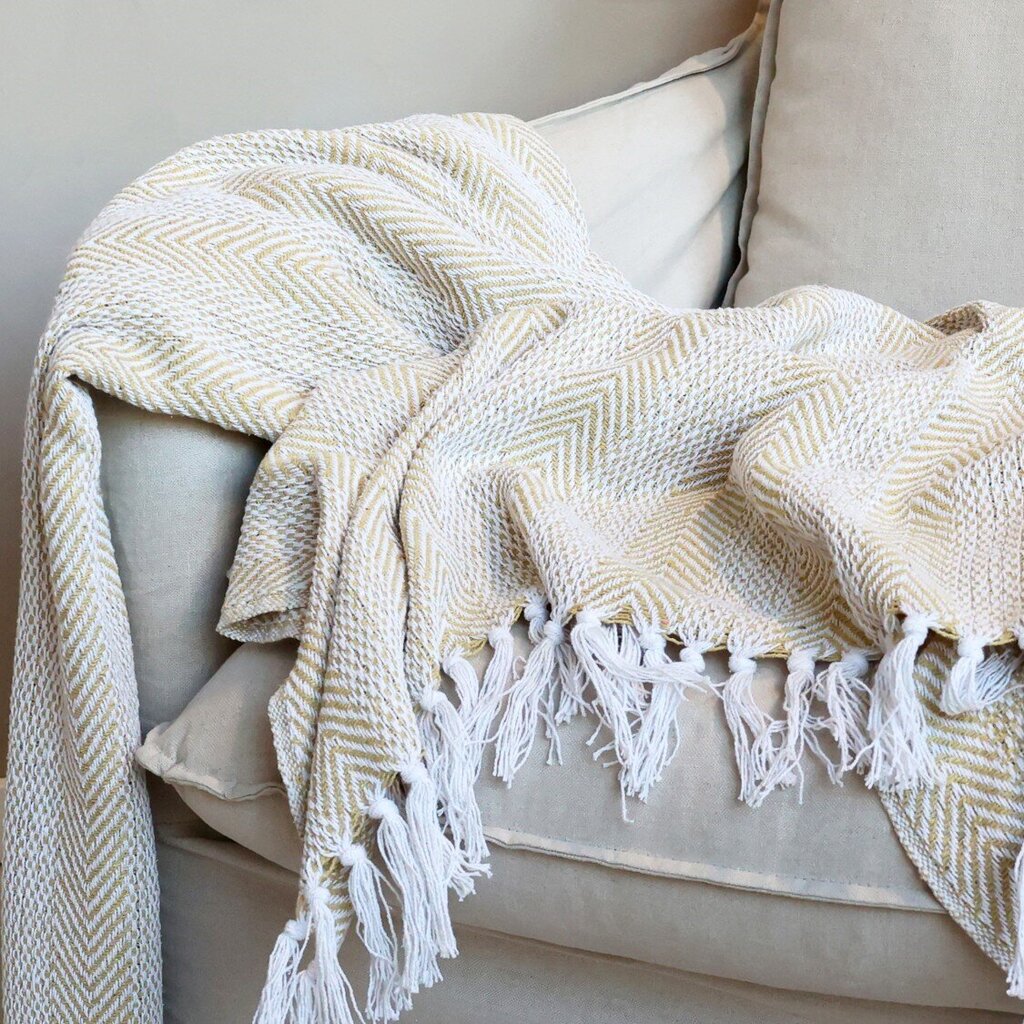 Plaid Decke Aix aus recycelter Baumwolle