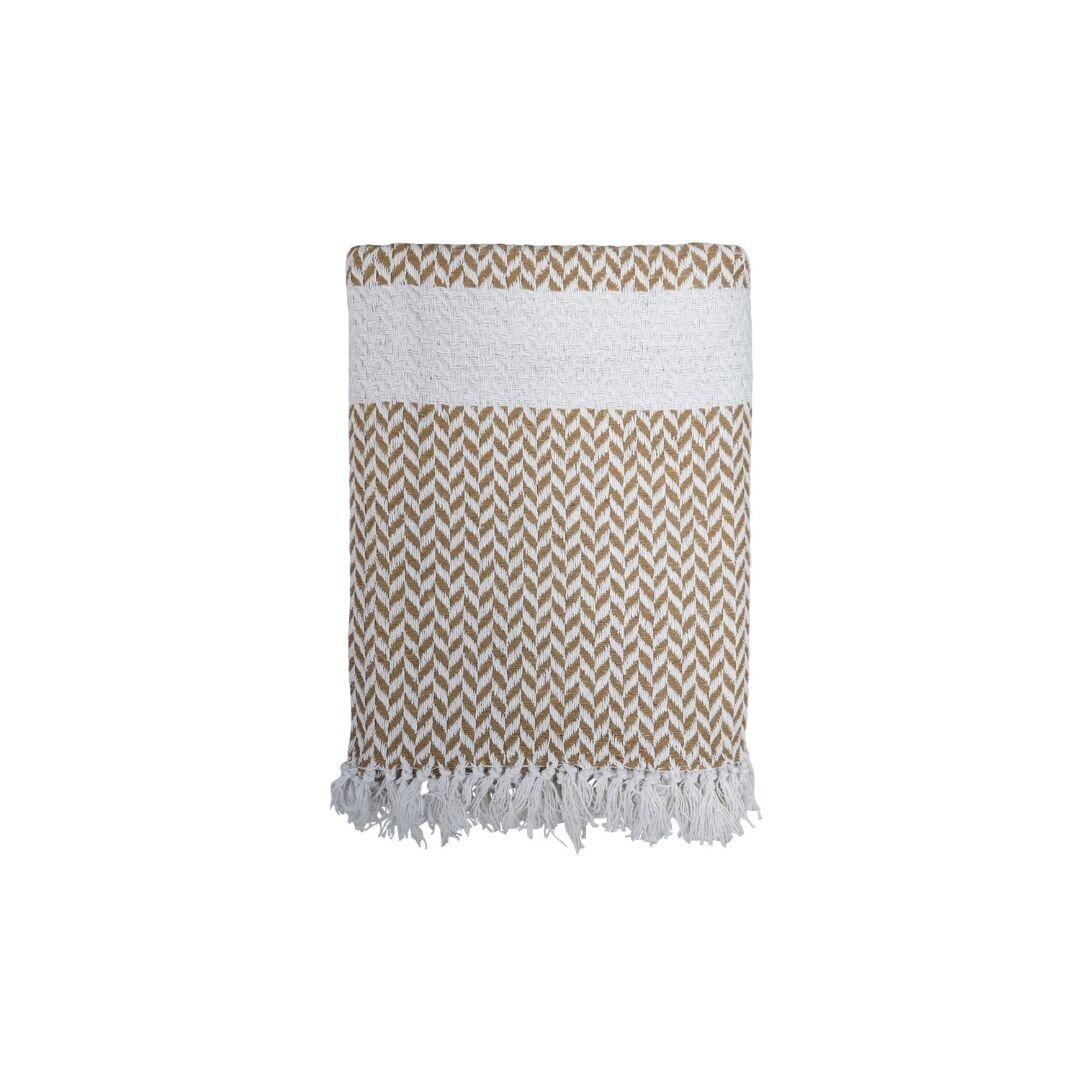 Plaid mit Muster aus Überschussmaterial