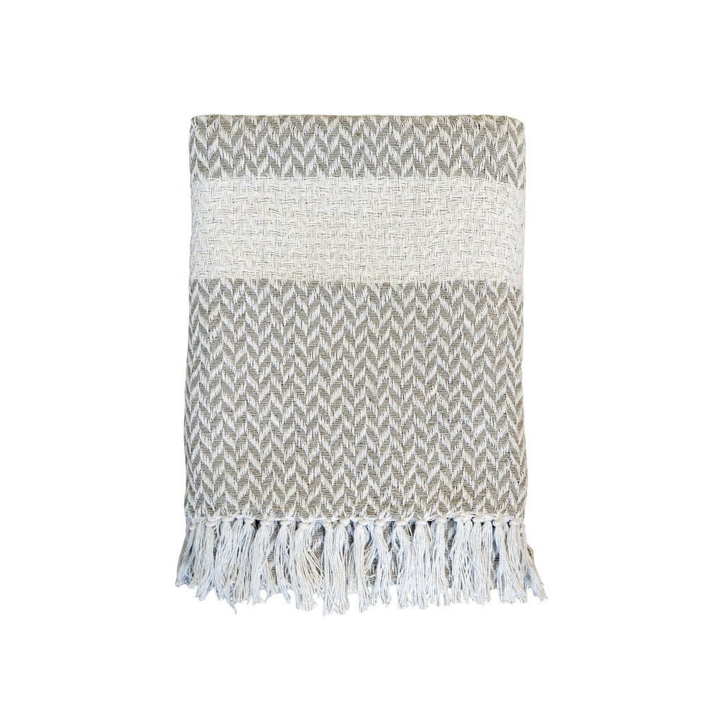 Plaid mit Muster aus Überschussmaterial