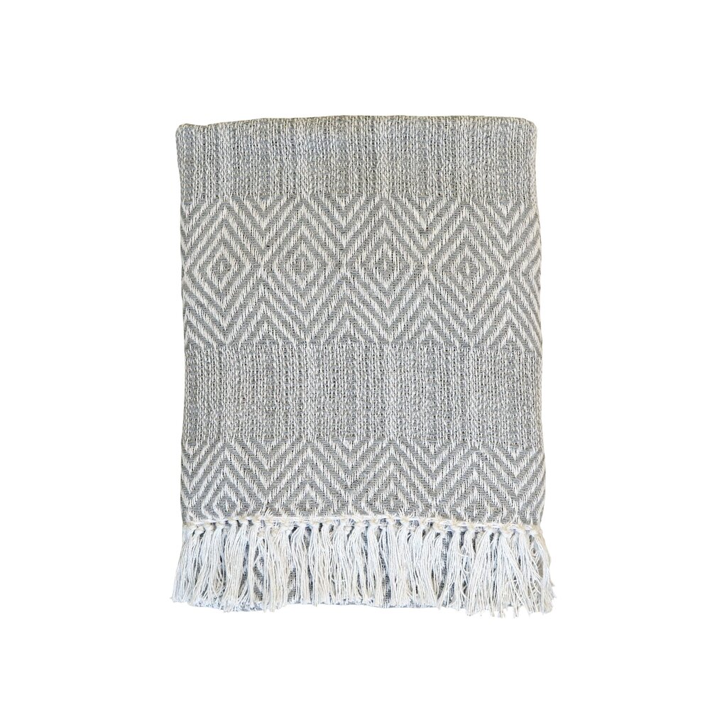 Plaid mit Muster aus Überschussmaterial