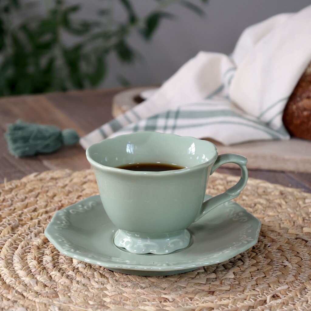 Chic Antique Provence Kaffeetasse mit Untertasse