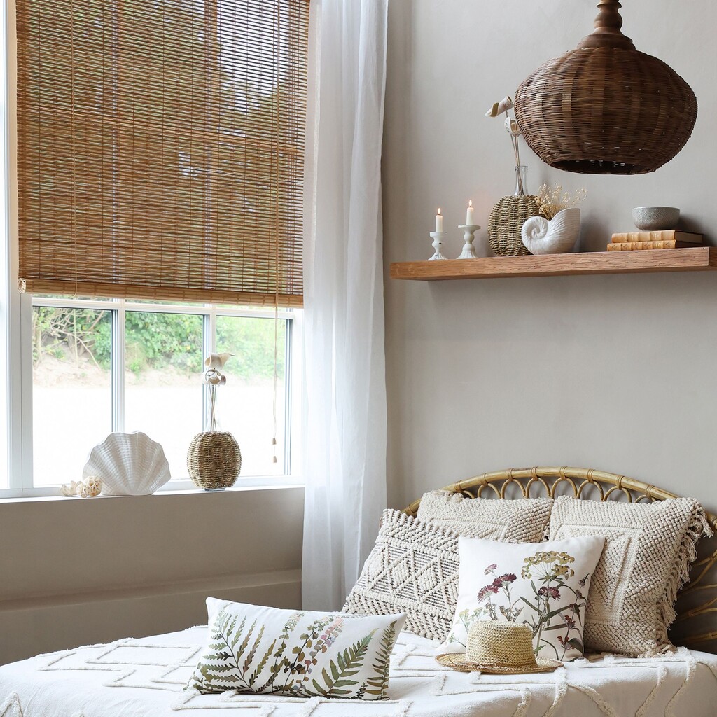 Bambusrollo, Rollgardine in Bambus