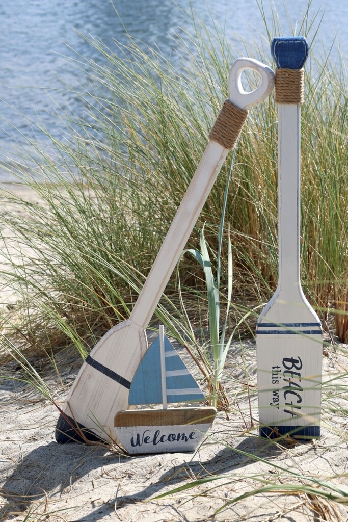 Chic Antique Deko Ruder Deko mit Text Ocean, Weiß online kaufen bei SKANDEKO (Ansicht 2)