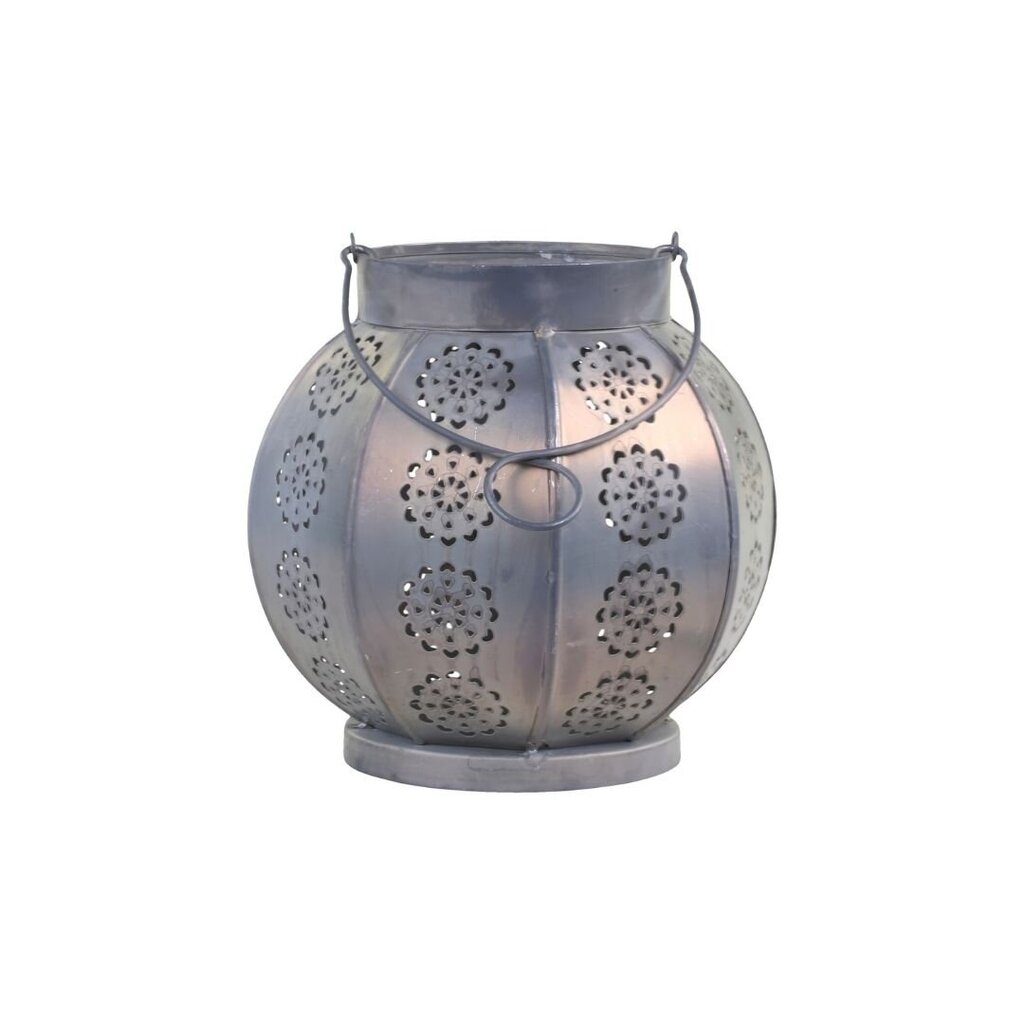 Runde Laterne mit Muster aus Eisen