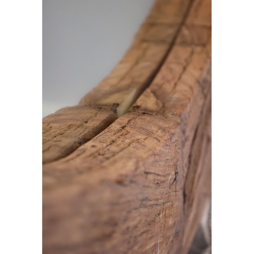 Runder Grimaud Spiegel mit Holzrahmen