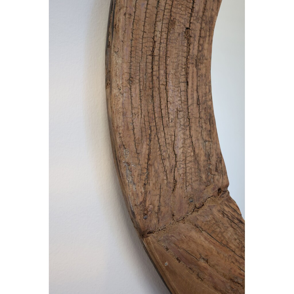 Runder Grimaud Spiegel mit Holzrahmen